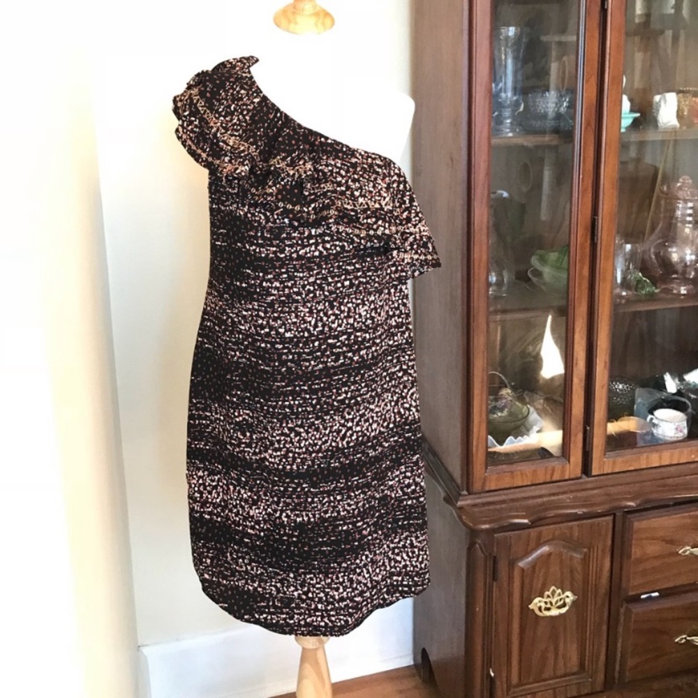 Apt. 9 one-shoulder ruffle shift dress